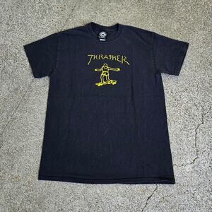 Vtg Y2k THRASHER MAGAZINE Cartoon Skateboarder Graphic Skate T Shirt M